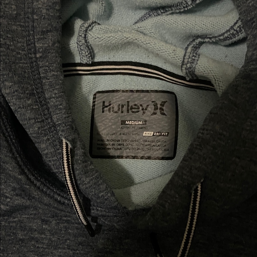 Hurley Heathered Blue Pullover Hoodie - Picture 4 of 4